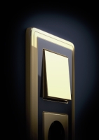 Gira ClassiX, рамка латунь-черный/вставка латунь